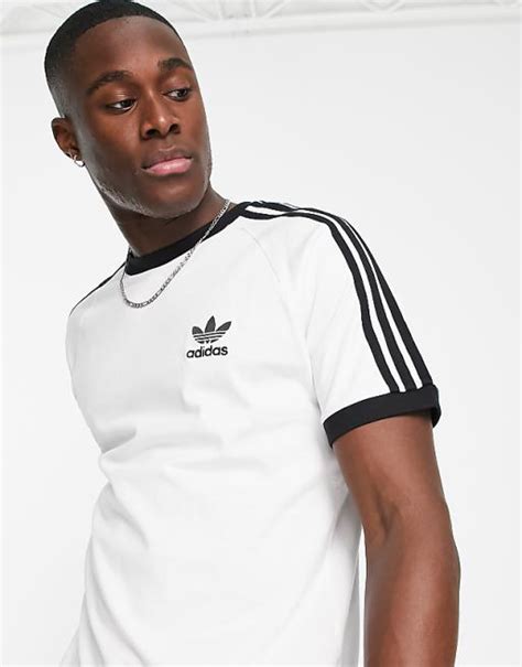 adidas originals weißes t shirt mit drei streifen|adidas Originals – Weißes T.